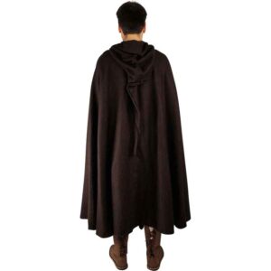 Ilmar Medieval Cloak with Dragon Clasp - Brown