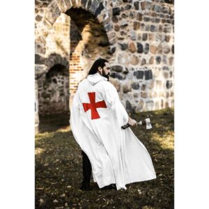 Arnulf Knights Templar Cloak - White with Red