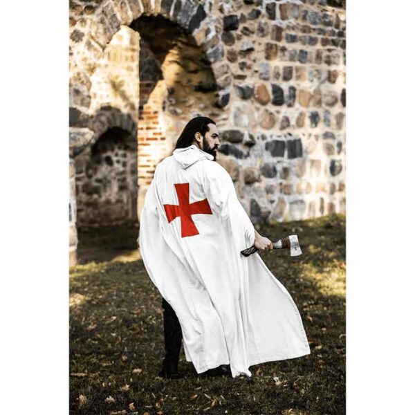 Arnulf Knights Templar Cloak - White with Red