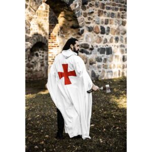 Arnulf Knights Templar Cloak - White with Red