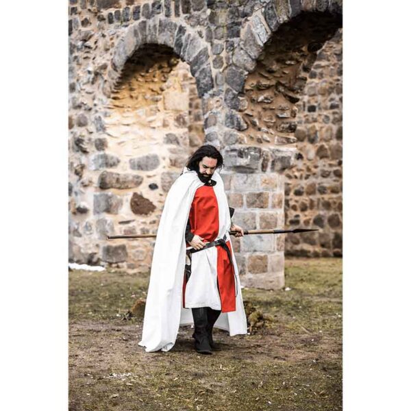 Arnulf Knights Templar Cloak - White with Red