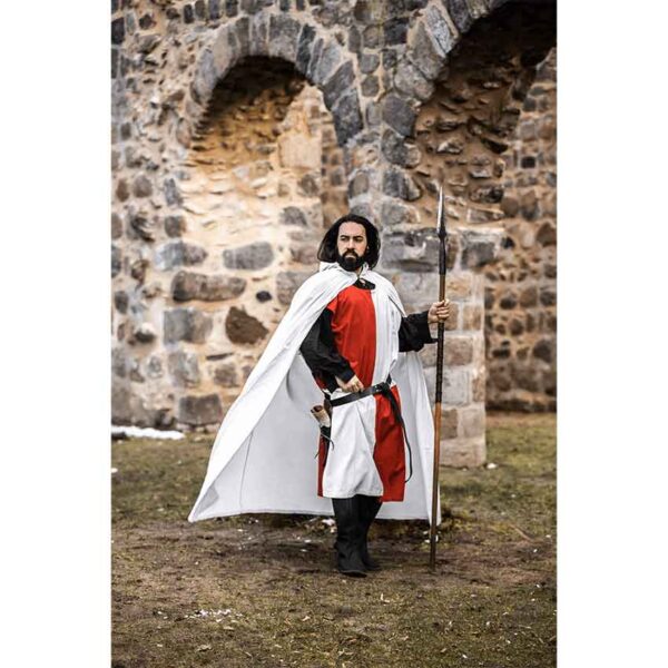 Arnulf Knights Templar Cloak - White with Red