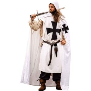 Baldwin Knights Templar Cloak - White with Black