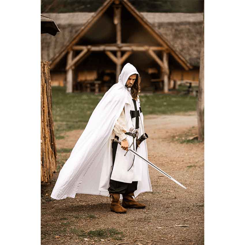 Baldwin Knights Templar Cloak - White with Black