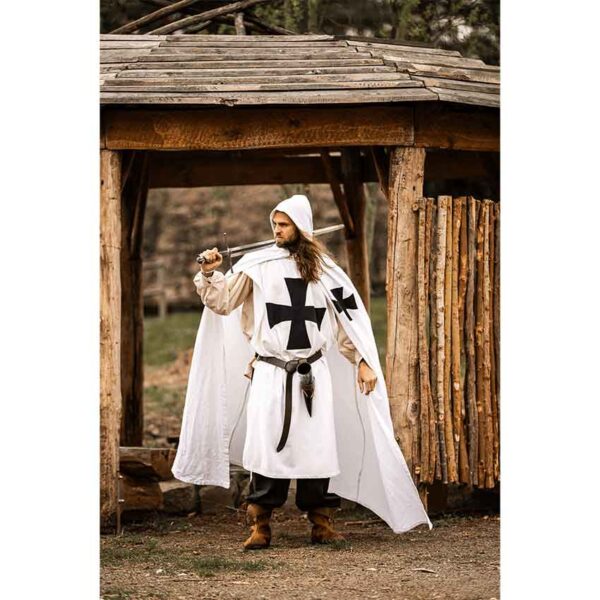 Baldwin Knights Templar Cloak - White with Black