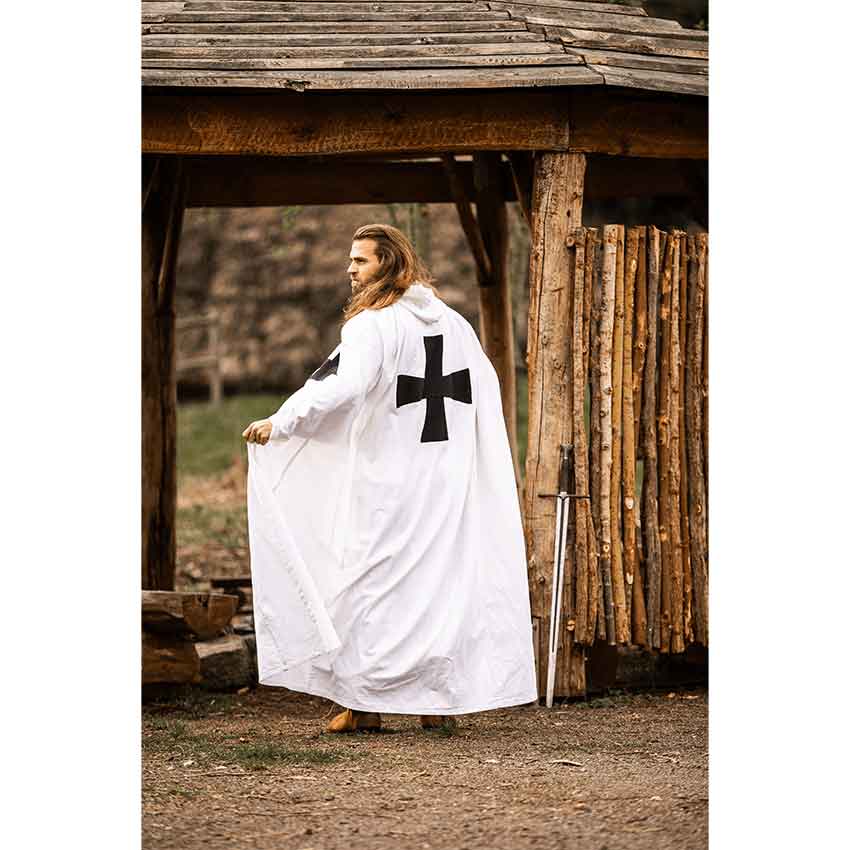 Baldwin Knights Templar Cloak - White with Black
