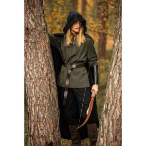 Johannes Medieval Cloak - Black