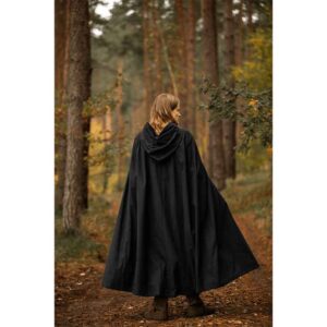 Johannes Medieval Cloak - Black
