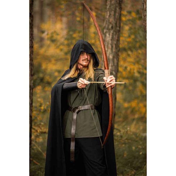 Johannes Medieval Cloak - Black