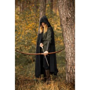 Johannes Medieval Cloak - Black