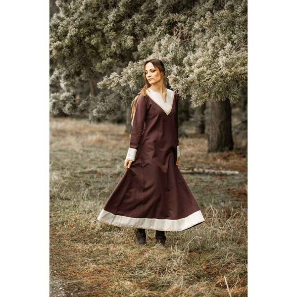 Jorunn Viking Dress - Brown and Natural