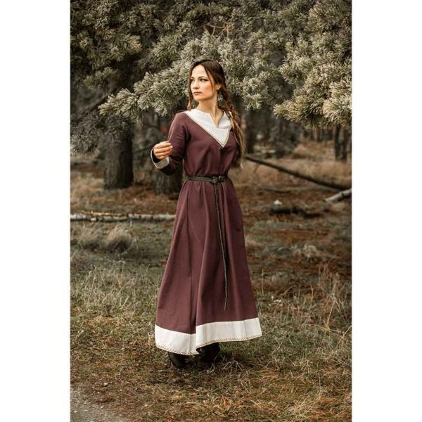 Jorunn Viking Dress - Brown and Natural