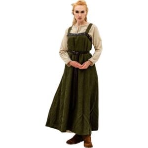 Alena Viking Linen Overdress - Green