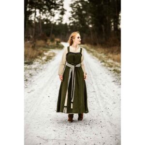 Alena Viking Linen Overdress - Green