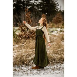 Alena Viking Linen Overdress - Green