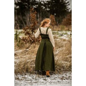 Alena Viking Linen Overdress - Green