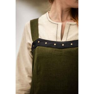 Alena Viking Linen Overdress - Green