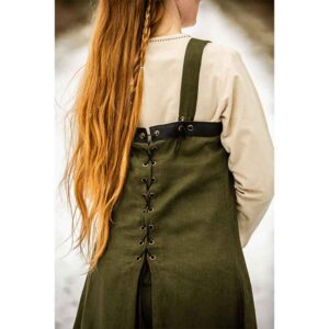 Alena Viking Linen Overdress - Green
