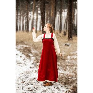Alena Viking Linen Overdress - Red
