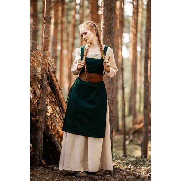 Aila Viking Wool Overdress - Green