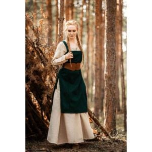 Aila Viking Wool Overdress - Green