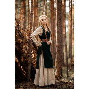 Aila Viking Wool Overdress - Green