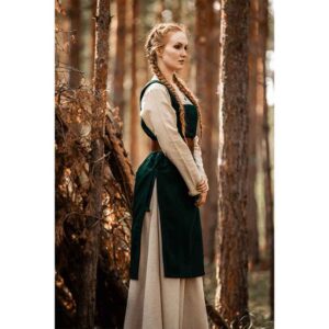 Aila Viking Wool Overdress - Green