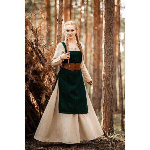 Aila Viking Wool Overdress - Green