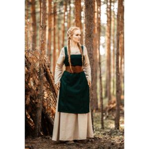 Aila Viking Wool Overdress - Green
