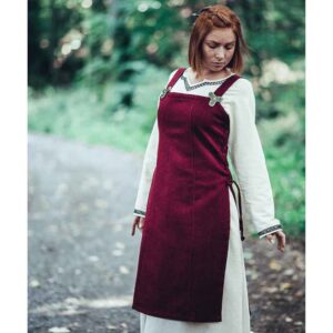 Aila Viking Wool Overdress - Red