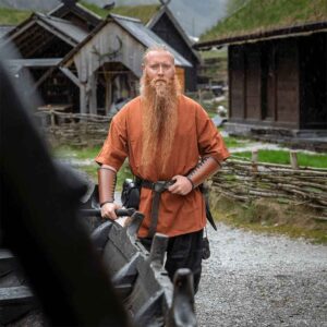 Olaf Short Sleeve Viking Tunic - Brick Red