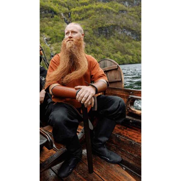 Olaf Short Sleeve Viking Tunic - Brick Red