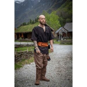 Olaf Short Sleeve Viking Tunic - Black