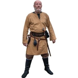 Erwin Stitched Viking Tunic - Honey Brown