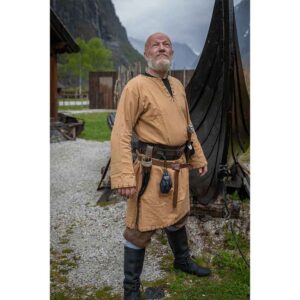 Erwin Stitched Viking Tunic - Honey Brown