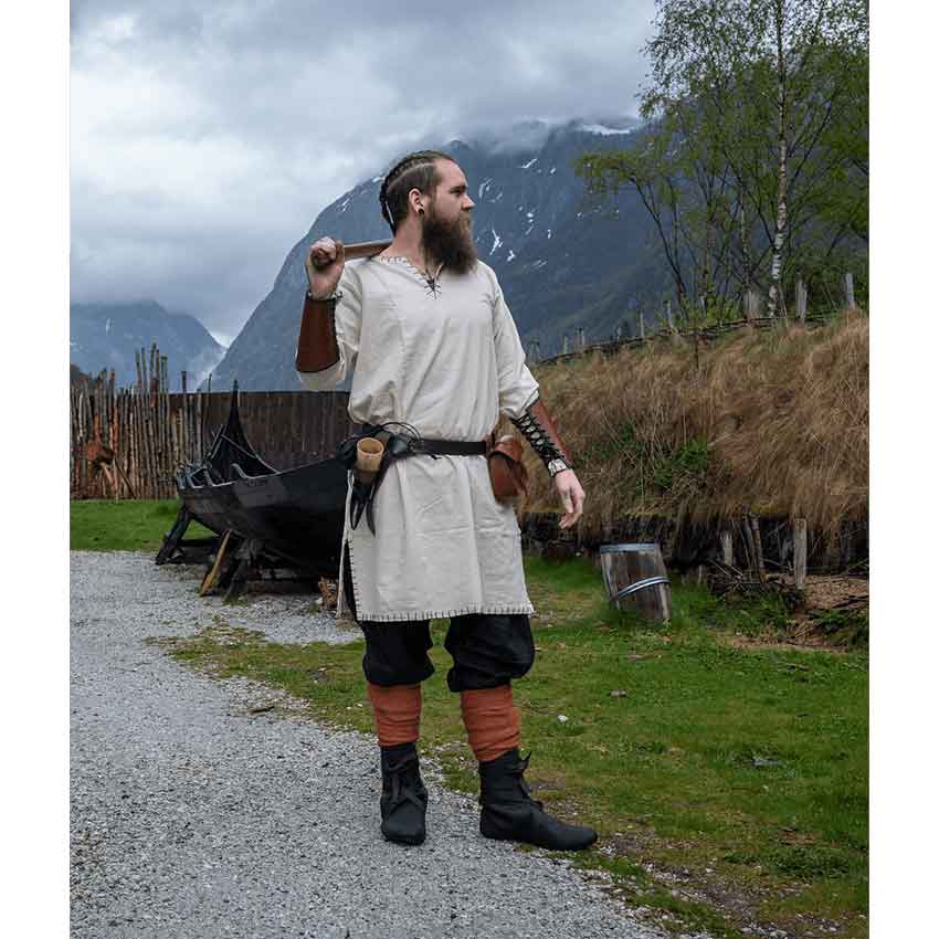 Erwin Stitched Viking Tunic - Natural