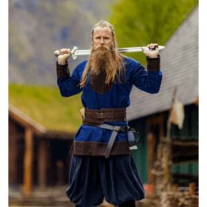 Roland Wool Viking Tunic - Dark Blue