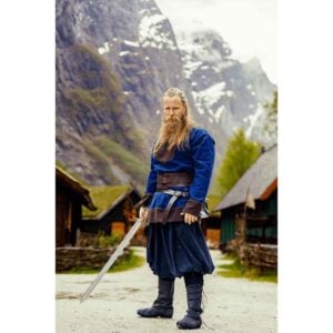 Roland Wool Viking Tunic - Dark Blue