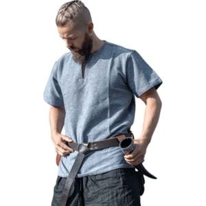 Edmund Short Sleeve Viking Tunic - Blue-Grey
