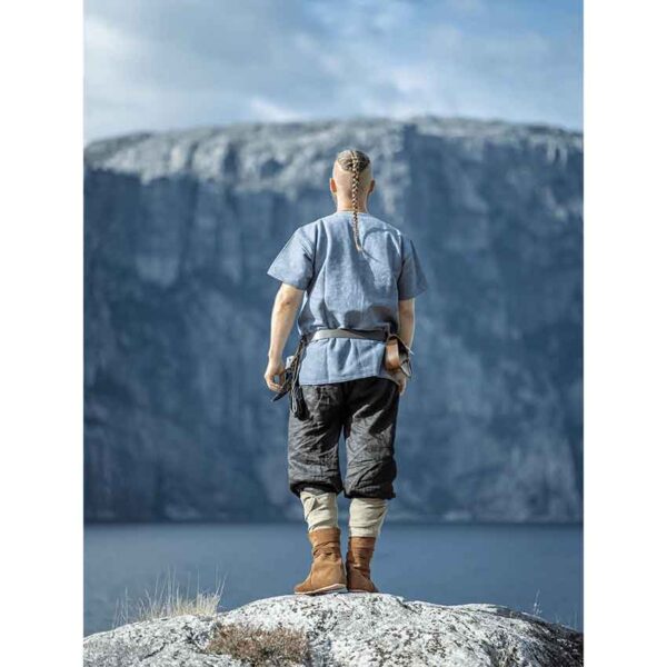 Edmund Short Sleeve Viking Tunic - Blue-Grey