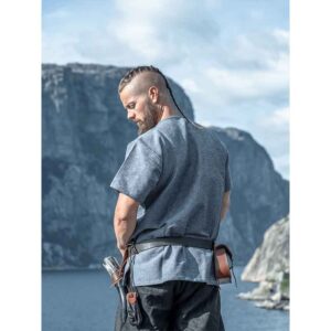 Edmund Short Sleeve Viking Tunic - Blue-Grey