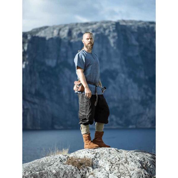 Edmund Short Sleeve Viking Tunic - Blue-Grey