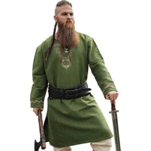 Freki Embroidered Viking Tunic - Green