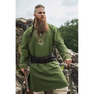 Freki Embroidered Viking Tunic - Green