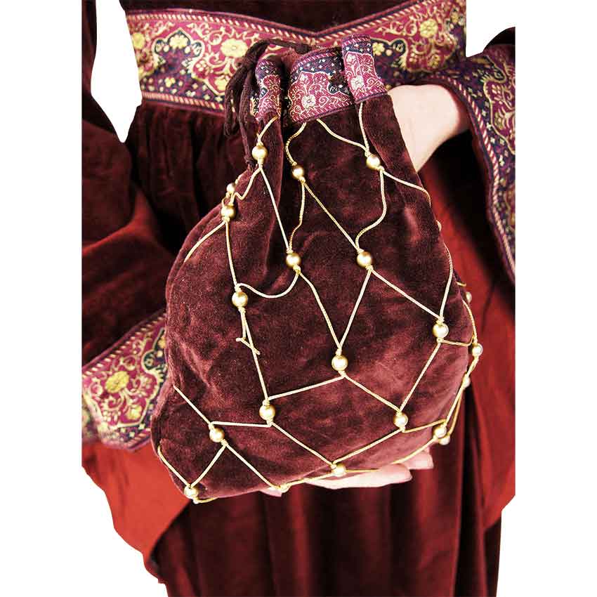Relindis Noble's Velvet Pouch - Bordeaux