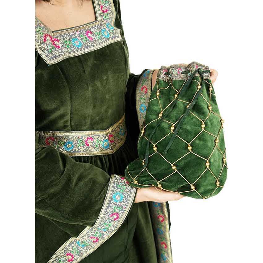 Relindis Noble's Velvet Pouch - Green