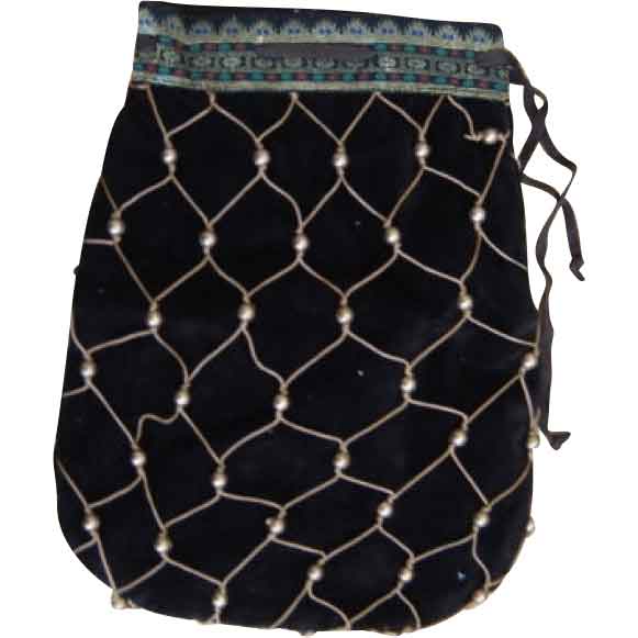 Relindis Noble's Velvet Pouch - Dark Brown