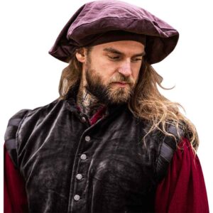 Kurt Medieval Velvet Beret - Brown