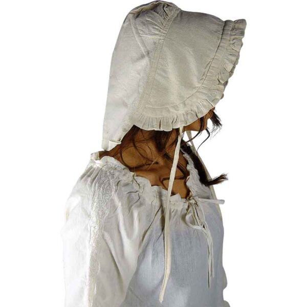 Silke Ruffled Bonnet - Natural