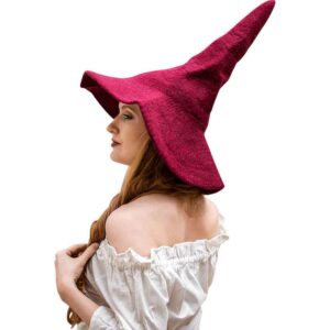 Agata Wool Witch Hat - Red